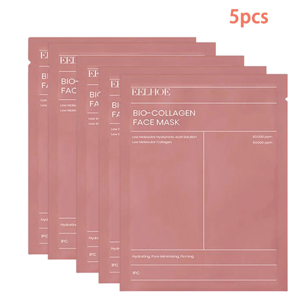 1/2/5 St. Bio-Collagen Gesichtsmaske Hydratisierende Nacht-Hydrogel Feuchtigkeitsspendende Gesichtsmaske VC Aufhellend Anti-Aging Hautpflege