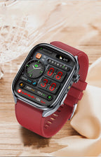 Neue Gesundheitsuhr Harnsäure Blutdruck Blutsauerstoff Körperanalyse Körperfett Smartwatch EKG+PPG Bluetooth Anruf Uhr Frauen Männer