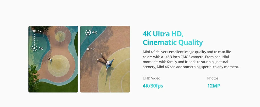 DJI Mini 4K Drohne Kamera 249g 3-Achsen Gimbal Stabilisierung 10km Videoübertragung Auto Rückkehr Widerstand Lange Akkulaufzeit Original C0