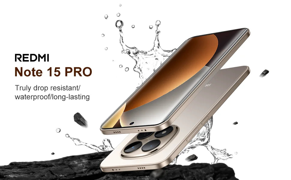 Globale Version Xiaomi REDMI Note 15 Pro MTK Helio G200-Ultra 6,77 Zoll AMOLED Display 200 MP Kamera 6500 mAh 45 W Schnellladung 120 Hz