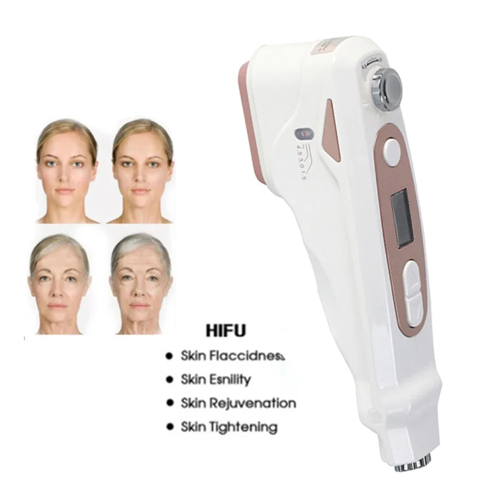 Professioneller Mini HIFU Gesichtsverjüngung Anti-Aging Falten Schönheitsgerät Ultraschall Hautpflege SPA Salon Heimgebrauch für Frauen