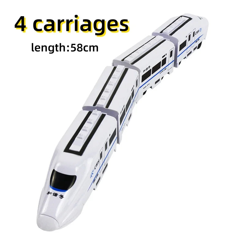 Spielzeug-Elektrozug "Bullet Train" – Batteriebetriebene Aktionslokomotive, Hochgeschwindigkeitsfahrzeug mit Zuggeräusch und Licht, Geschenk für Kinder