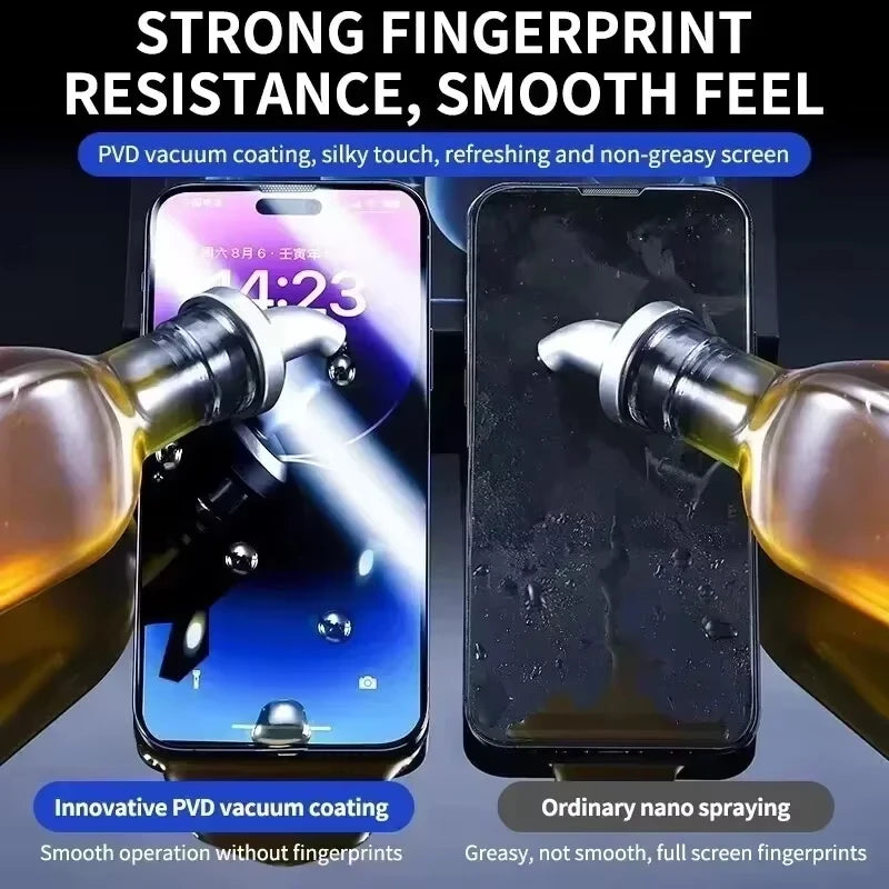 Oleophobe Beschichtung Staubfrei Einfache Installation Displayschutzfolie Für iPhone 17 16 15 13 11 12 14 Pro Max Air SE 7 8 Plus XR Glas