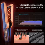 2-in-1 Hair Dryer and Flat Iron Dual Heat Negative Ion Hair Styler for Quick Drying and Straightening Travel Friendly Home Use