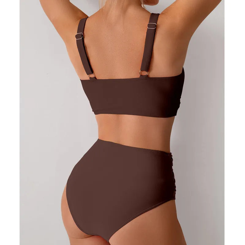 Sommer Sexy Bikinis Push Up Badeanzüge Damen Bademode für Frauen Strand Bademode Badeanzüge High Waist Bikini Set Pool Bather Zweitbild