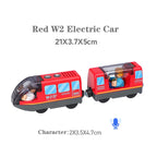 Kinder elektrische Eisenbahn Lokomotive Magnetischer Zug Waggon Diecast Slot Spielzeug Passend für Holzeisenbahn Gleis Spielzeug für Kinder Geschenk