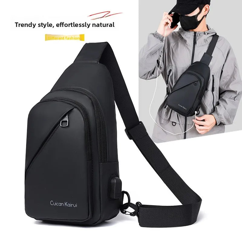 Men's Fashionable Casual Chest Bag Outdoor Cycling Waterproof Durable Sports Backpack Trendy Versatile Portable Crossbody Bag Hauptbild