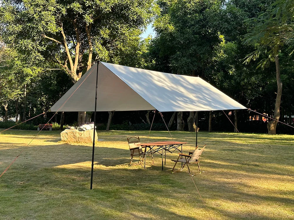 Campingplane Wasserdichtes Zelt Touristenmarkise Schatten Gartenüberdachung Strandsonnenschutz Outdoor Ultraleichter Sonnenschutz Wandern Rucksackreisen