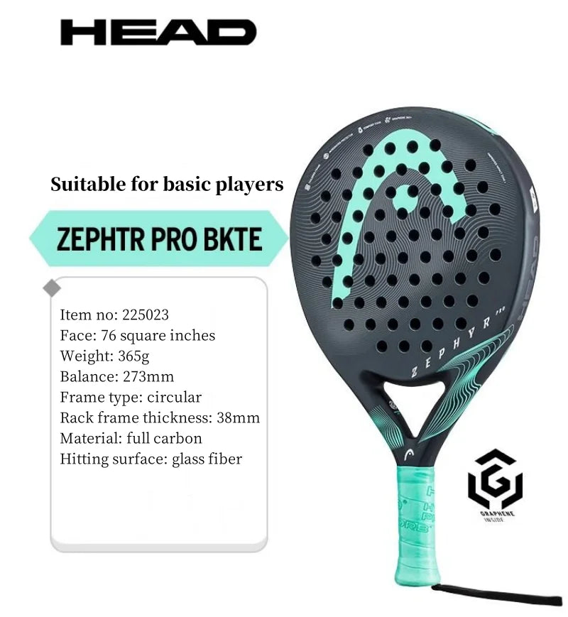 HEAD 2025 NEU Tennis-Padel-Schläger VIBE Serie Carbonfaser Eva Memory Flex Schaumstoffkern Padel-Tennisschläger Leichtgewicht