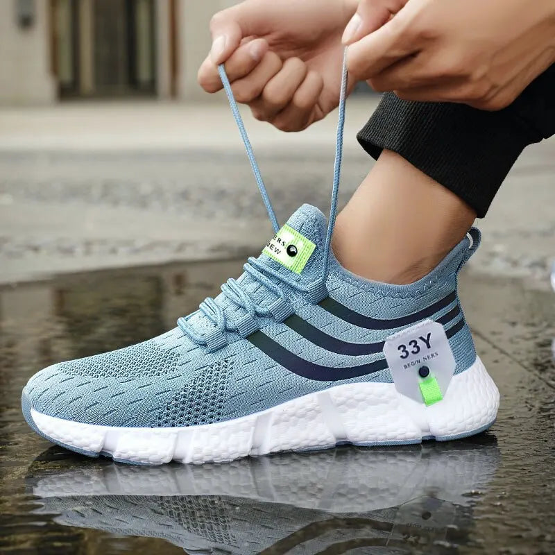 Herren Casual Sportschuhe Atmungsaktive Leichte Sneaker Outdoor Mesh Schwarze Laufschuhe Athletische Jogging-Turnschuhe Wanderschuhe