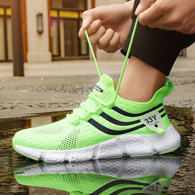 Herren Casual Sportschuhe Atmungsaktive Leichte Sneaker Outdoor Mesh Schwarze Laufschuhe Athletische Jogging-Turnschuhe Wanderschuhe