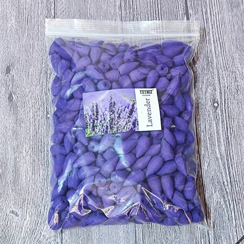 YXYMCF Natürlicher Reflux Turm Räucherstäbchen Sandelholz Lavendel Rauch Rückfluss Räucherkegel für Brenner Zuhause Duftender Rückfluss Aromatherapie