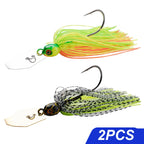 Spinner Bait 7g/9g/12g/14g/21g Angelköder Kit Set Pesca Chatter Weedless Metallblatt Gummifischkopf Haken Draht Spinnerbait