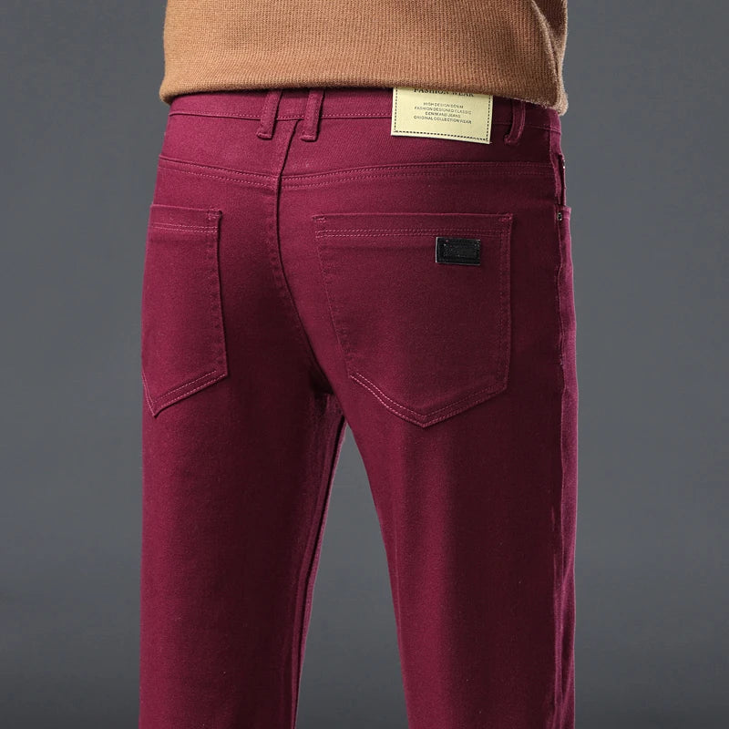 2026 98 % Baumwolle Elastische Baumwolljeans Herren Frühling Slim Straight Denim Hose Komfort Große Größe Koreanische Business Casual Hose Zweitbild
