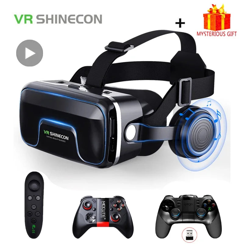 VR Shinecon 10.0 Helm 3D-Brille Virtual Reality Headset für Smartphones VR-Brille Videospiel Fernglas Hauptbild