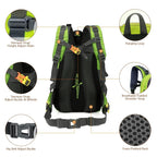 40L Wasserabweisender Reise-Rucksack Camping Wander Laptop Daypack Trekking Klettern Rucksäcke für Herren Damen Wanderausrüstung