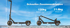 Todimart T3 ABE Elektroroller für Erwachsene, 36V 7.8AH, Spitzenleistung 500W, 25-35KM, 8,5-Zoll-Wabenreifen, Urbaner Elektroroller