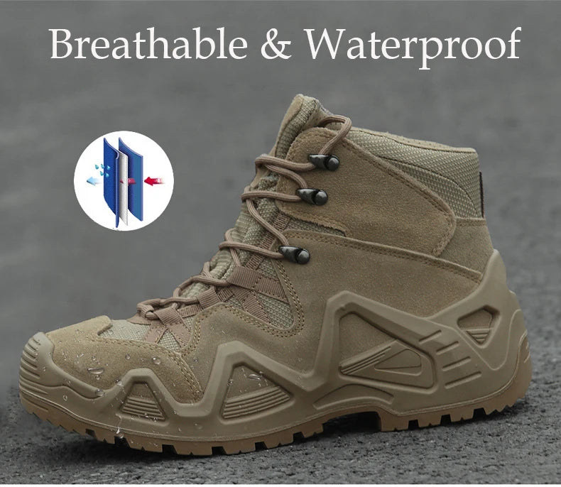 Herren Freizeit Jagd Stiefeletten Outdoor Taktische Wanderschuhe Herren Stiefel Jagd Arbeitsstiefel für Motorradschuhe Militärstiefel