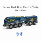 Batteriebetriebener Lokomotiven-Geldzug für Holzeisenbahnschienen, leistungsstarker Motor, elektrischer Schnellzug für Jungen und Mädchen als Geschenk