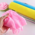 1x Japanisches Körperwaschhandtuch, Schönheits-Hautpeelingtuch, Waschlappen, Nylon-Badetuch, Hautpoliertuch, Rückenbürste