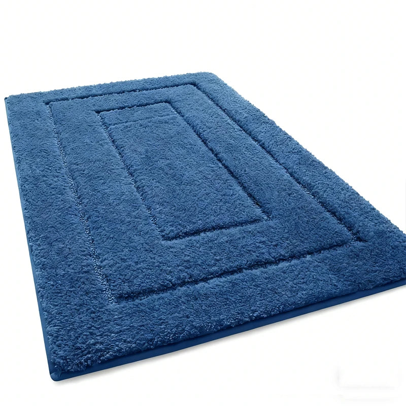 Homaxy Doppelrahmen Velours Badematte Fußmatte Indoor rutschfeste Türmatte Schmutzfang saugfähig Komfortable Badematte