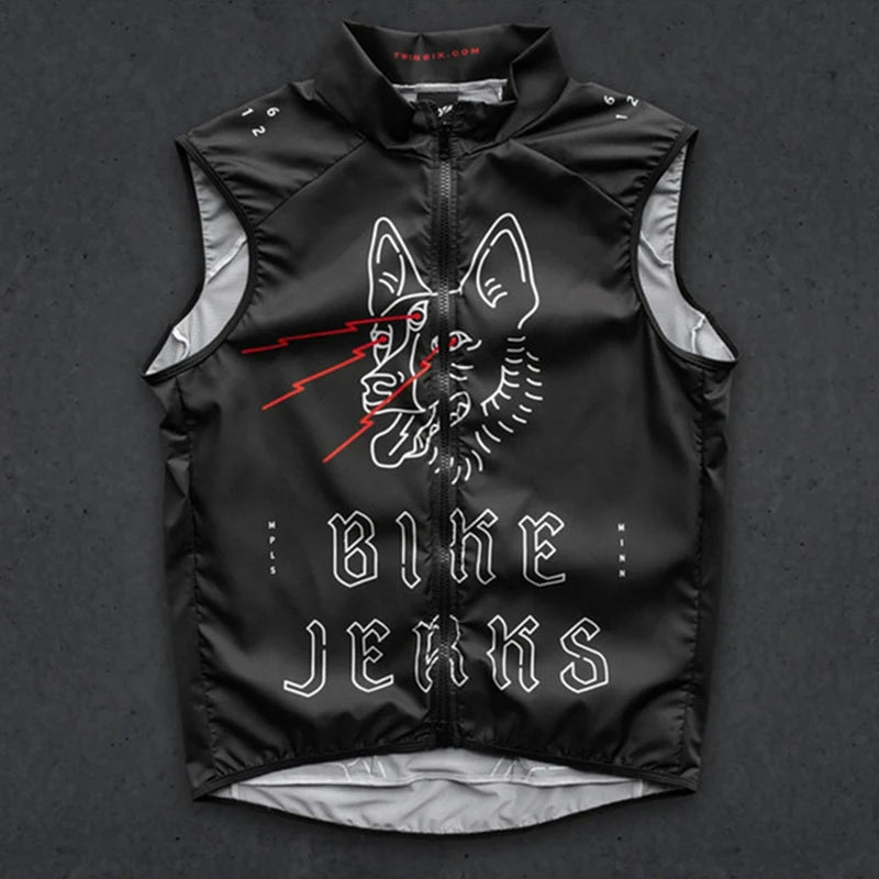 Twin Six Fahrradweste Herren Ärmellos Winddicht Wasserdicht Bekleidung Ropa Ciclismo Top Rennrad Uniform Leichtgewicht Fahrrad Trikot