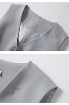 Frühling Sommer Koreanische Mode Weste 2025 Neue Damen Kurze Mode V-Ausschnitt Ärmellose Freizeit Blazer Weste Mäntel Weibliche Oberteile