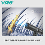 VGR Haartrockner Professioneller Haartrockner BLDC-Motor Haarstyling-Föhnmaschine 110000 U/min Negativ-Ionen Salon-Gebläse V-401