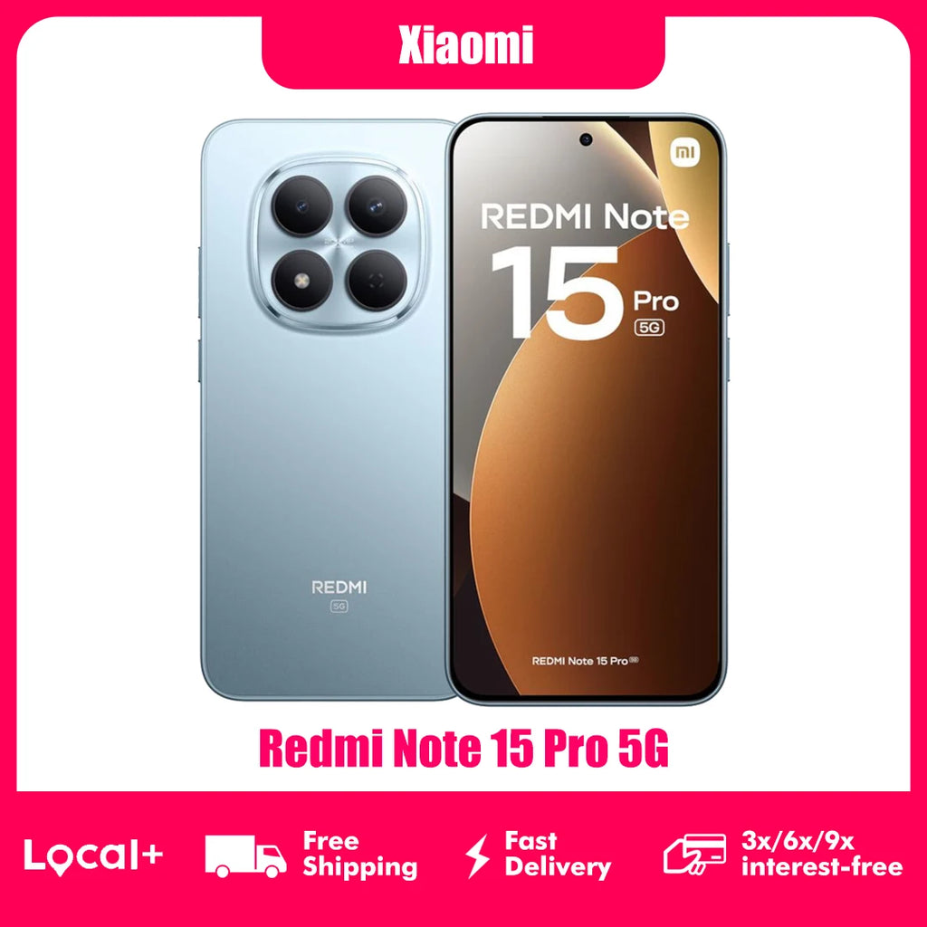 Xiaomi Redmi Note 15 Pro 5G 8GB 256GB 12GB 512GB 6,83" 1.5K AMOLED Display MTK Dimensity 7400-Ultra 200MP Kamera 6580mAh Akku