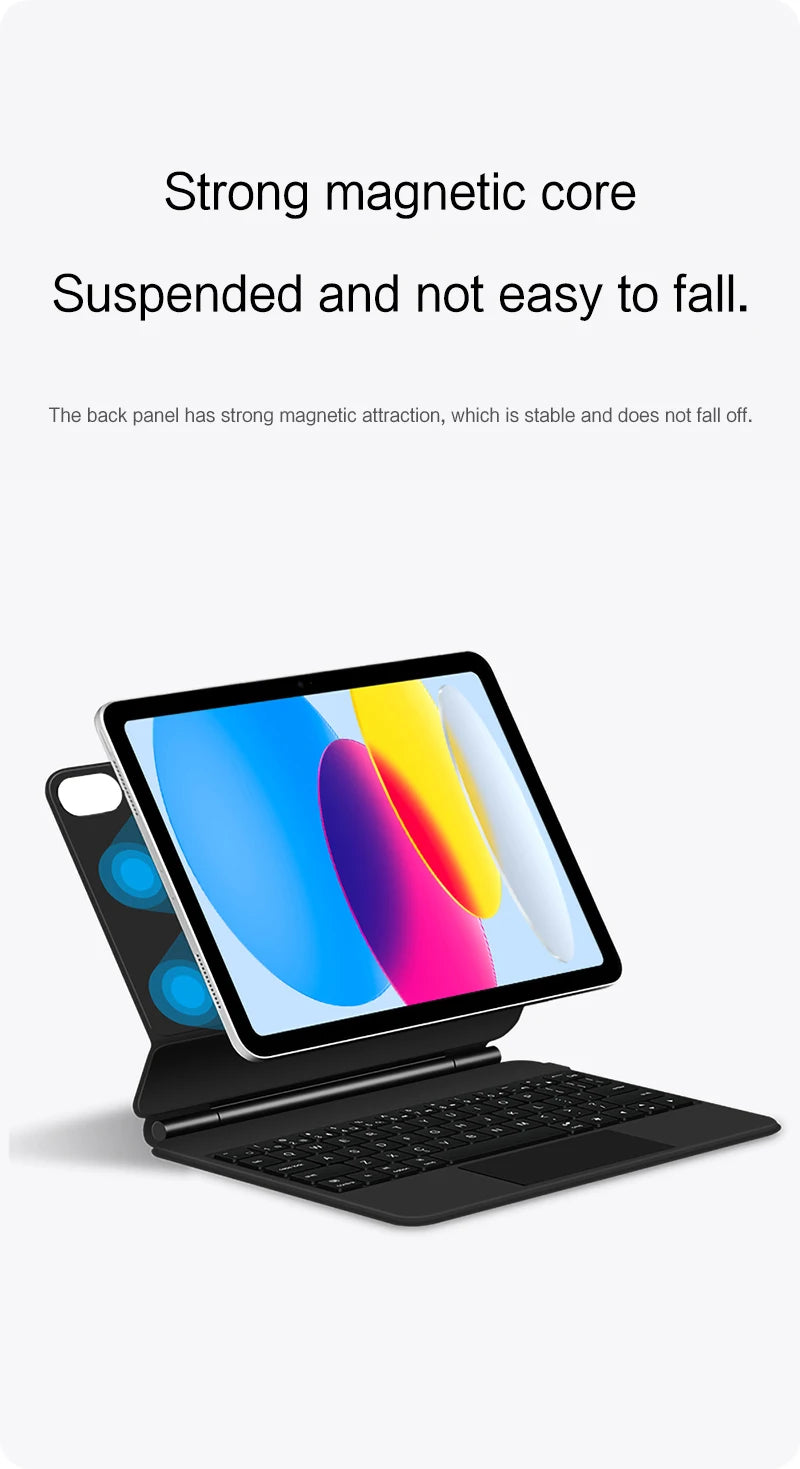 TouchPad Magic Keyboard für iPad Air 11 13 M4 2026 M3 M2 iPad 10 10. Gen. Air 4 5 6 iPad Pro 11 12,9 13'' M5 M4 Smart Cover Hintergrundbeleuchtung
