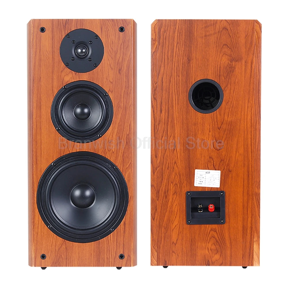Hochleistungs-Passivlautsprecher, 8 Zoll, Standlautsprecher, 3-Wege-Heim-Audiosystem, 90 dB Empfindlichkeit, Hifi-Holzlautsprecher, ein Paar