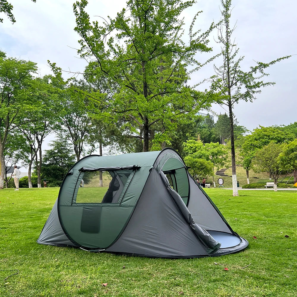 5-8 Personen Schnellaufbau-Wurfzelt wasserdichtes Campingbootzelt Outdoor-Zelt vollautomatisch Pop-Up