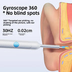 Visueller Ohrenschmalzentferner mit Kamera Sicherer Ohrenschmalz-Entfernungs-Endoskop mit 5M-Kamera Leuchtendes Otoskop Ohrenreinigungs-Tools Ohrenpflege