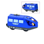 Holzzugspielzeug Zugstrecke Magnetischer Satz Elektrische Lokomotive Druckguss-Modellauto Passt auf alle Holzmarken Schienen für Kinder