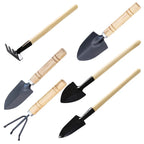 2 Sets Gartengeräteset für den Innen- und Außengarten, Handwerkzeugset mit Kelle, Rechen, Spaten für Zimmerpflanzen, Sukkulenten, Bonsai