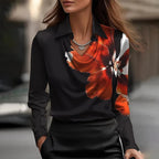 Damenmode Einfarbig Hemdkragen Bluse Tops 2025 Frühling Herbst Lässige Langarm Bürohemd Elegantes Oberteil Weiblich