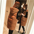 2026 New Winter Sleeveless Tank Top Women Down Jacket Puffer Parkas Hooded Padded Vests Loose Fit Female Fashion Casual Outwear