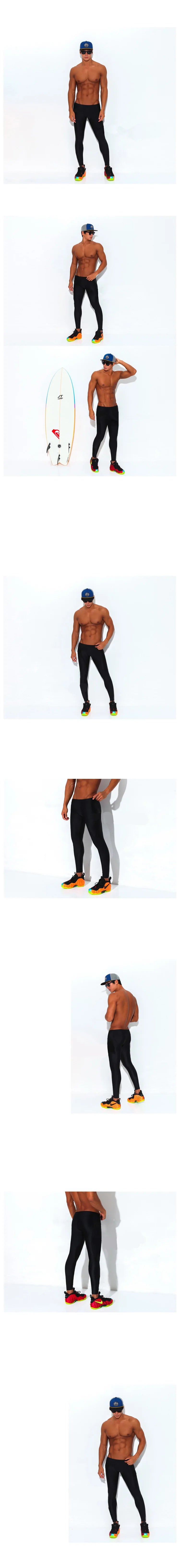Herren schnell trocknende Sonnencreme rein schwarzer Buchstabe Tauchen und Surfen wasserdichte Damen Caprihose Nylon Hot Spring Badehose