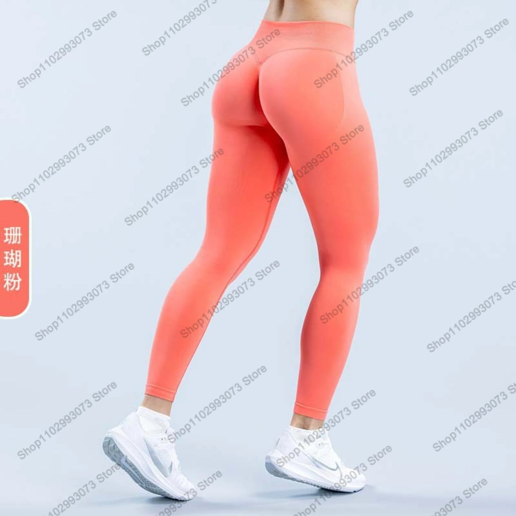 Damen High Waist Nahtlose Yoga Leggings Bauchkontrolle Po-Lifting Workout Hose Weiche Athletic Leggings für Fitnessstudio Fitness Laufen