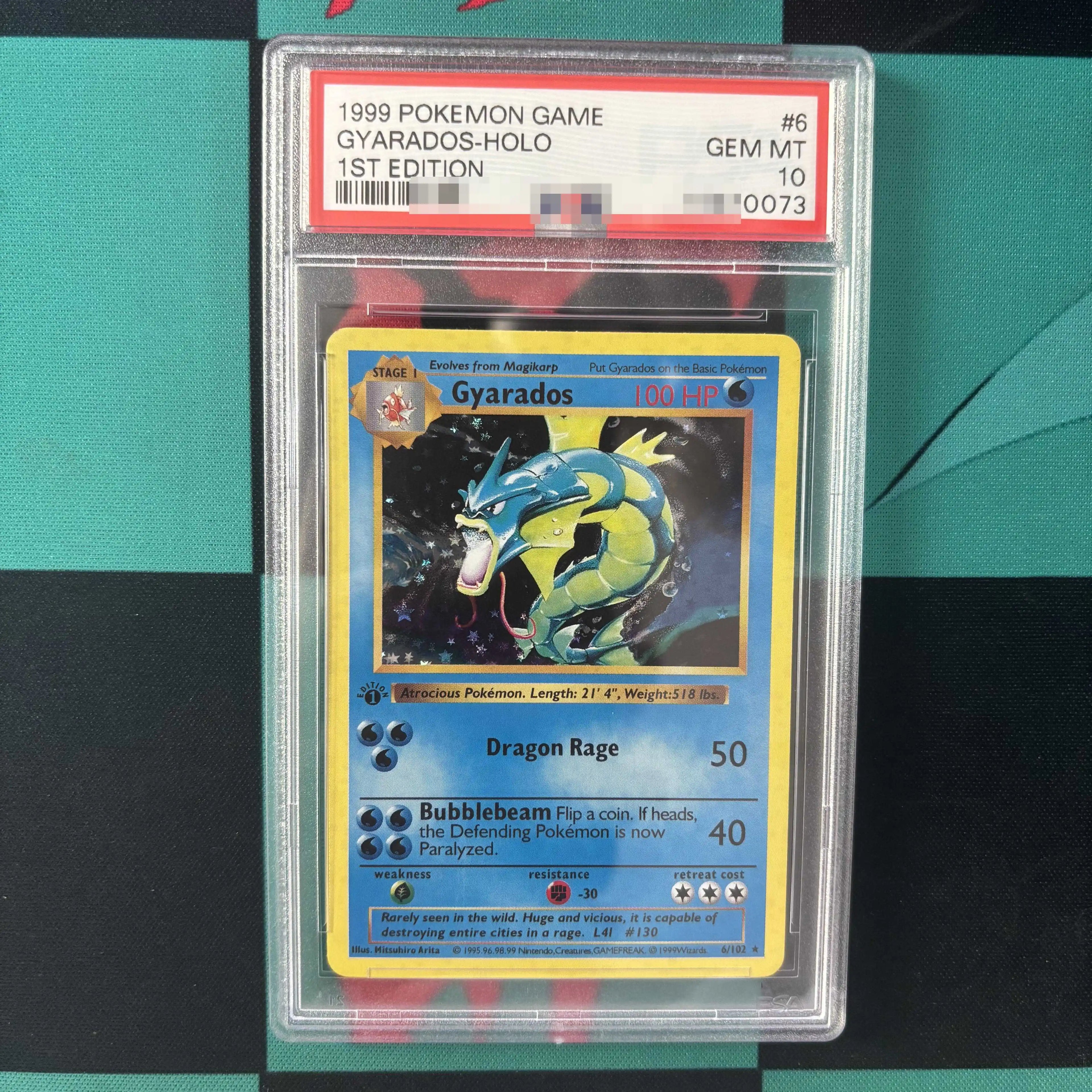 DIY 1999 PTCG SPIEL Englische Version 1. AUFLAGE GLURAK TURTOK Sammelkarte 10Punkte Bewertung Karte Anime Spielkarte Geschenk Spielzeug