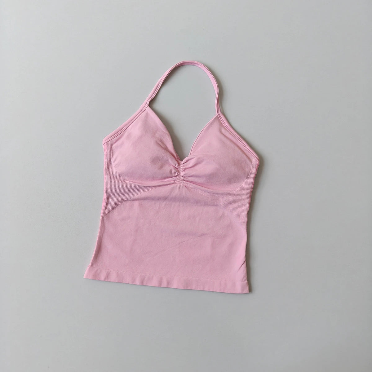 Langes Trägertop Yoga Weste Damen Rückenloses Tank Top Sport Fitness BHs Laufendes Workout Gym Neckholder