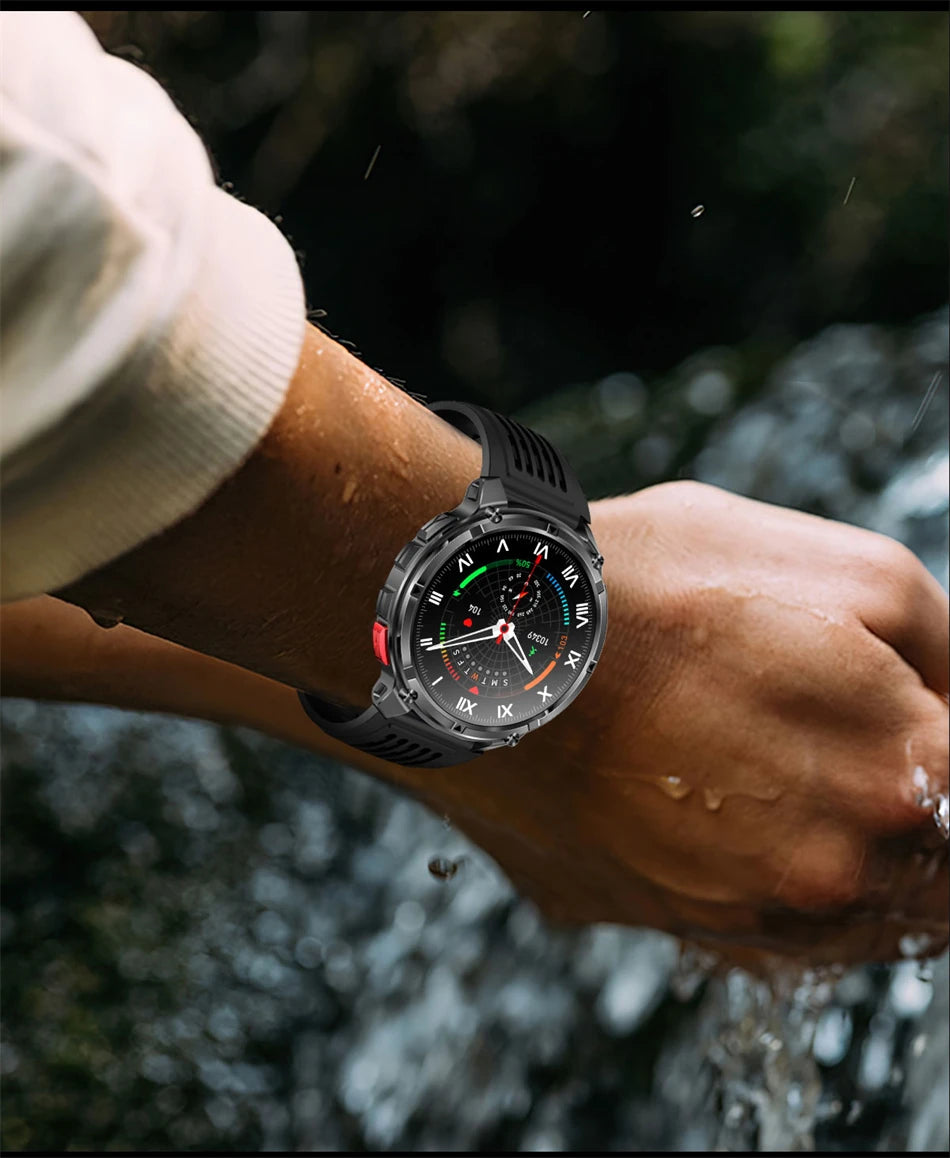2026 Neue T-Rex 3 Ultra 1100mAh Smartwatch 5ATM Wasserdicht Outdoor Sport GPS Track Herzfrequenz Kompass Bluetooth Anruf Smartwatch