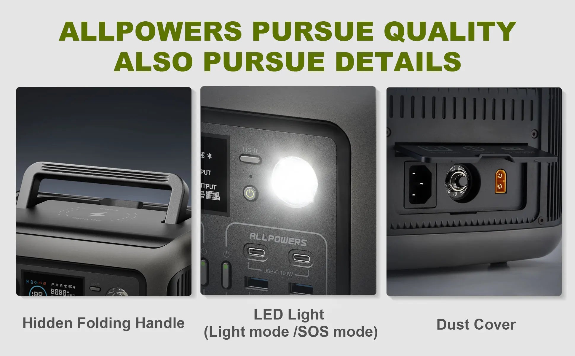 ALLPOWERS Tragbare Powerstation R600, 299Wh LiFeP04 Akku mit 2x 600W (1200W Spitze) AC-Steckdosen für Outdoor-Camping Wohnmobil Zuhause