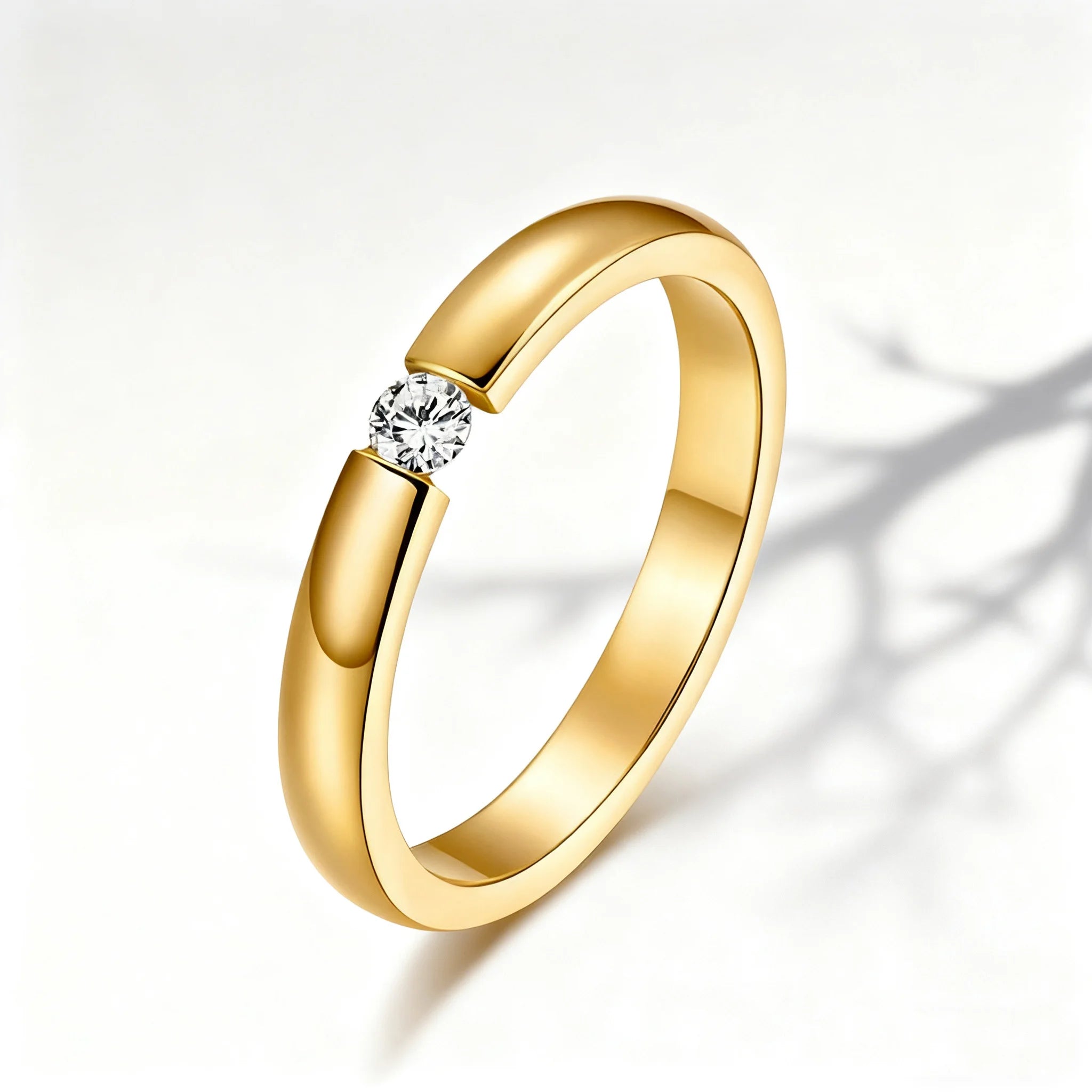 Personalisierte Paarringe als Geschenk mit Karte für Frauen und Männer, PVD-vergoldete Namensringe, Liebesschmuck, Eheringe, individuelle Namensringe, Hochzeitsgeschenke