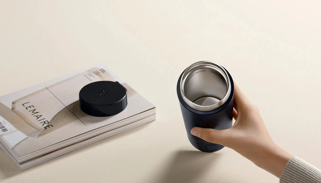 MIJIA Tragbare elektrische Heißwasserflasche 2: 350 ml, 6 Temperaturstufen, 12 Stunden Warmhaltefunktion, Edelstahl 316L, reisefreundlich