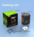 S122 25W Kabelloser Bluetooth-Lautsprecher Outdoor Tragbarer Mini Wasserdichter Lautsprecher mit Licht 6000mAh Akku Bass Boost für Outdoor