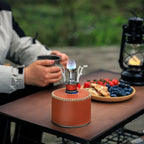 Faltbarer Outdoor-Kocher, ultraleichter Mini-Gaskocher aus Legierung für Camping, Wandern, Gasofen, tragbarer Outdoor-Kocher für Picknick