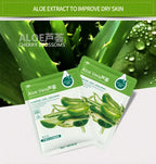 20 Stück natürliche Pflanzen-Gesichtsmaske Feuchtigkeitsspendend Öl-Kontrolle Anti-Aging Frucht Aloe Koreanische Tuchmaske Schönheit Hautpflegeprodukte