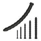 5 Größen gebogene Harnröhren-Sonde Penis-Einführung Stimulation Dilatator Keuschheitskatheter hohler Penis-Plug mit Stopper Sexspielzeug für Männer
