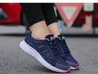 Damen Freizeitschuhe Mode Atmungsaktive Walking Mesh Flache Schuhe Sneakers Weiß Damen Fußbekleidung